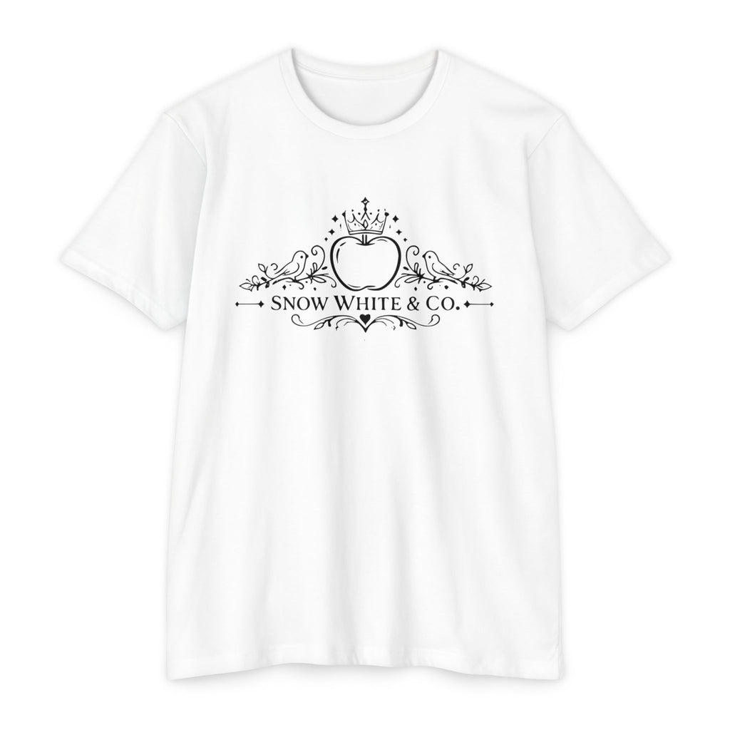 Snow White & Co. Vintage Logo Tee — Elegant Fairy Tale Graphic T-Shirt