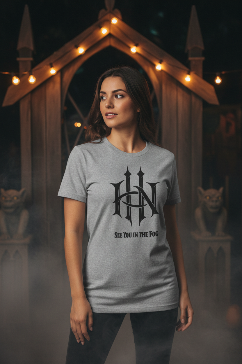 Horror Nights Tee — Gothic Emblem T-Shirt for Universal Studios Halloween Event