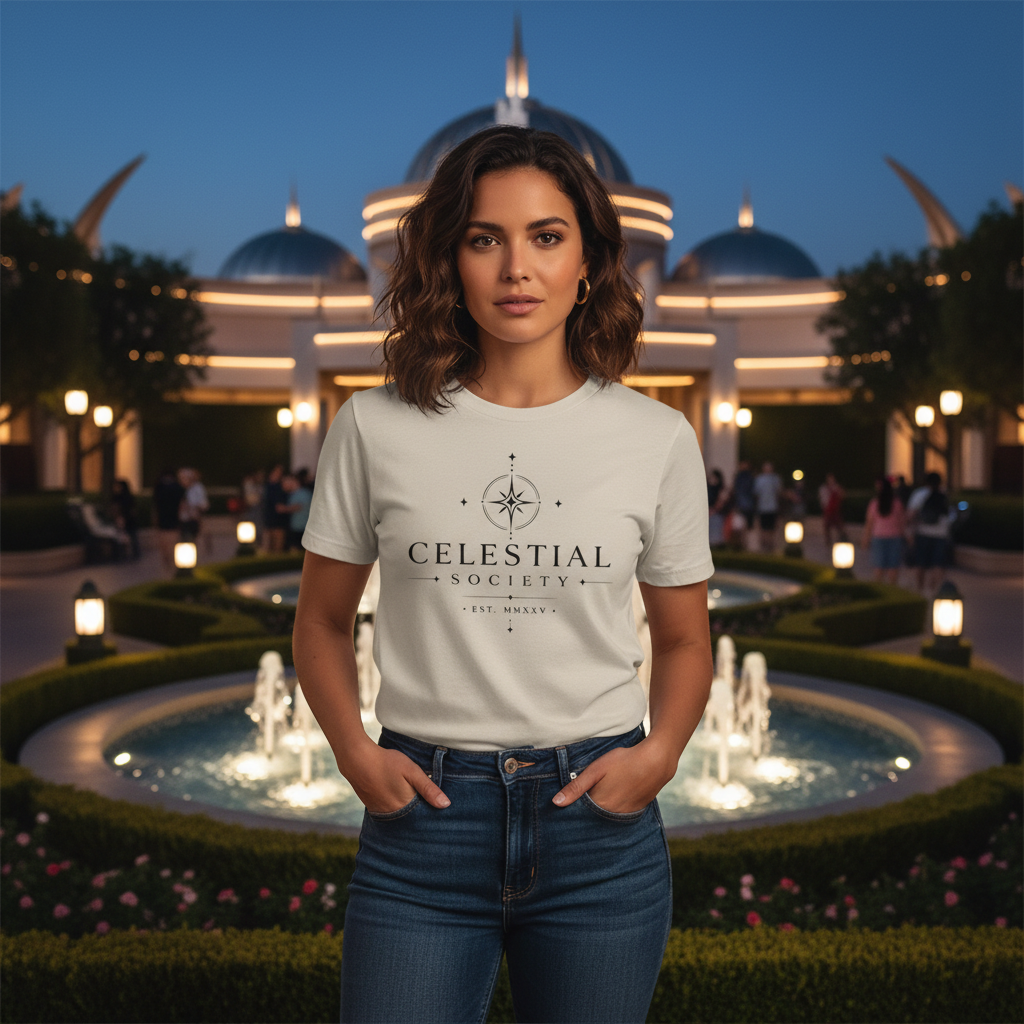 Photorealistic Celestial Park shirt lifestyle image
