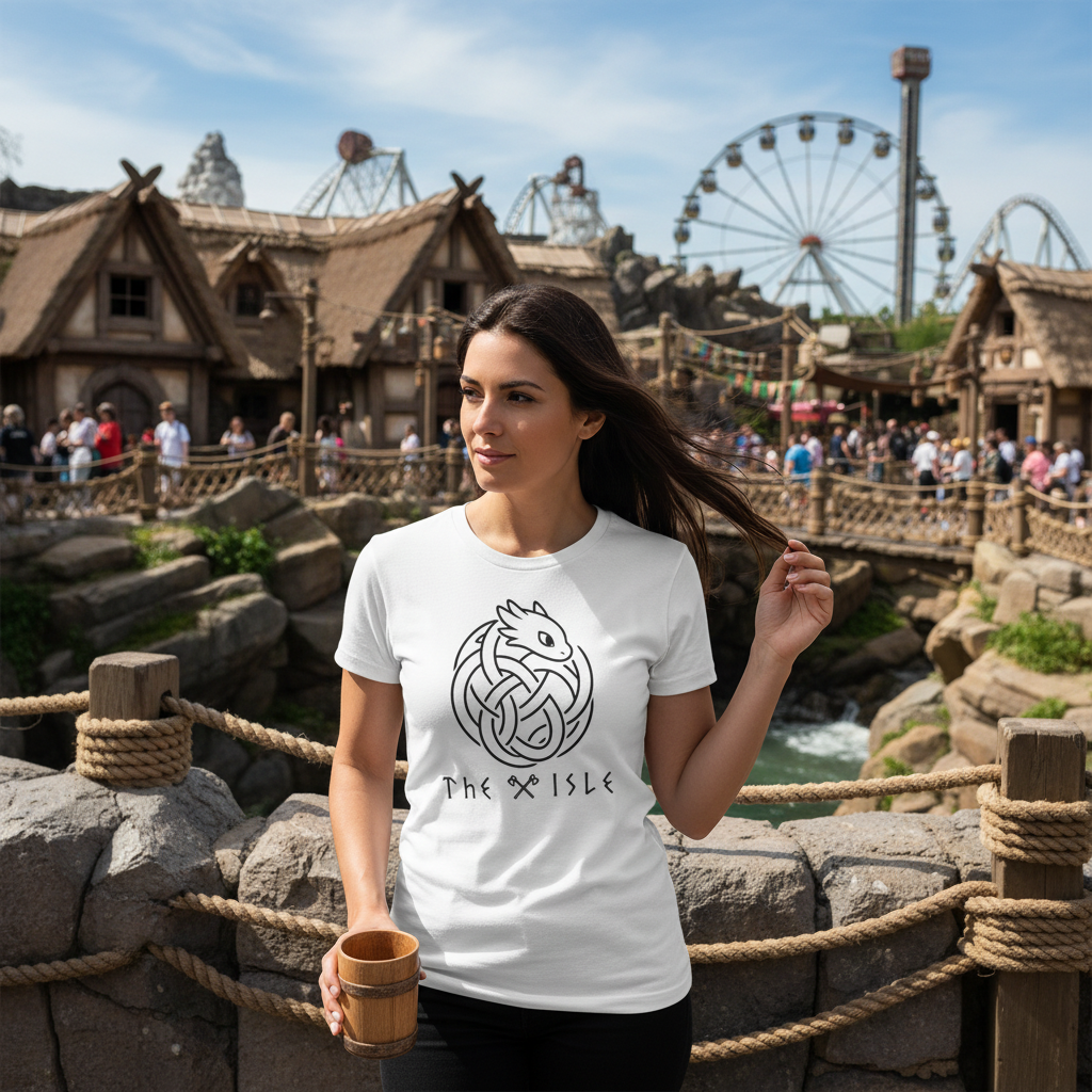 Photorealistic Isle of Berk shirt lifestyle image