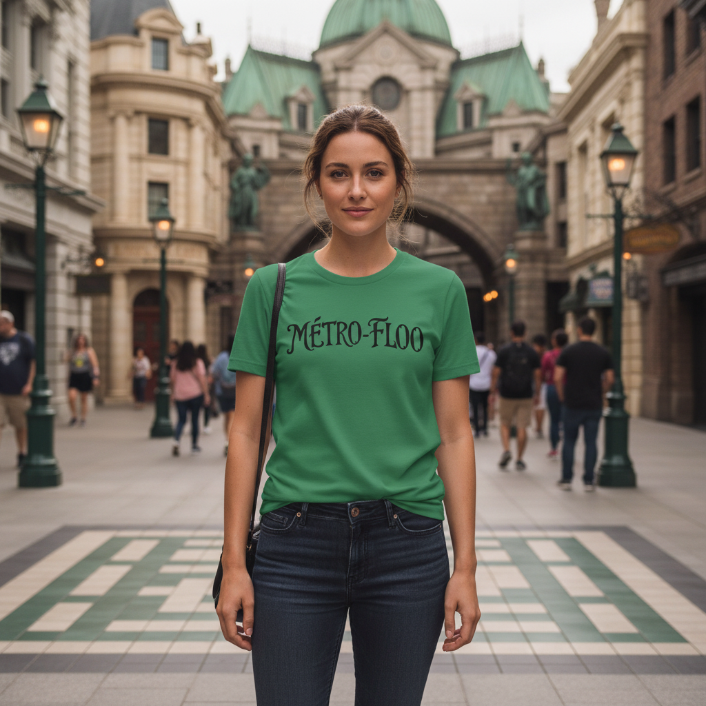 Photorealistic Metro-Floo shirt lifestyle image
